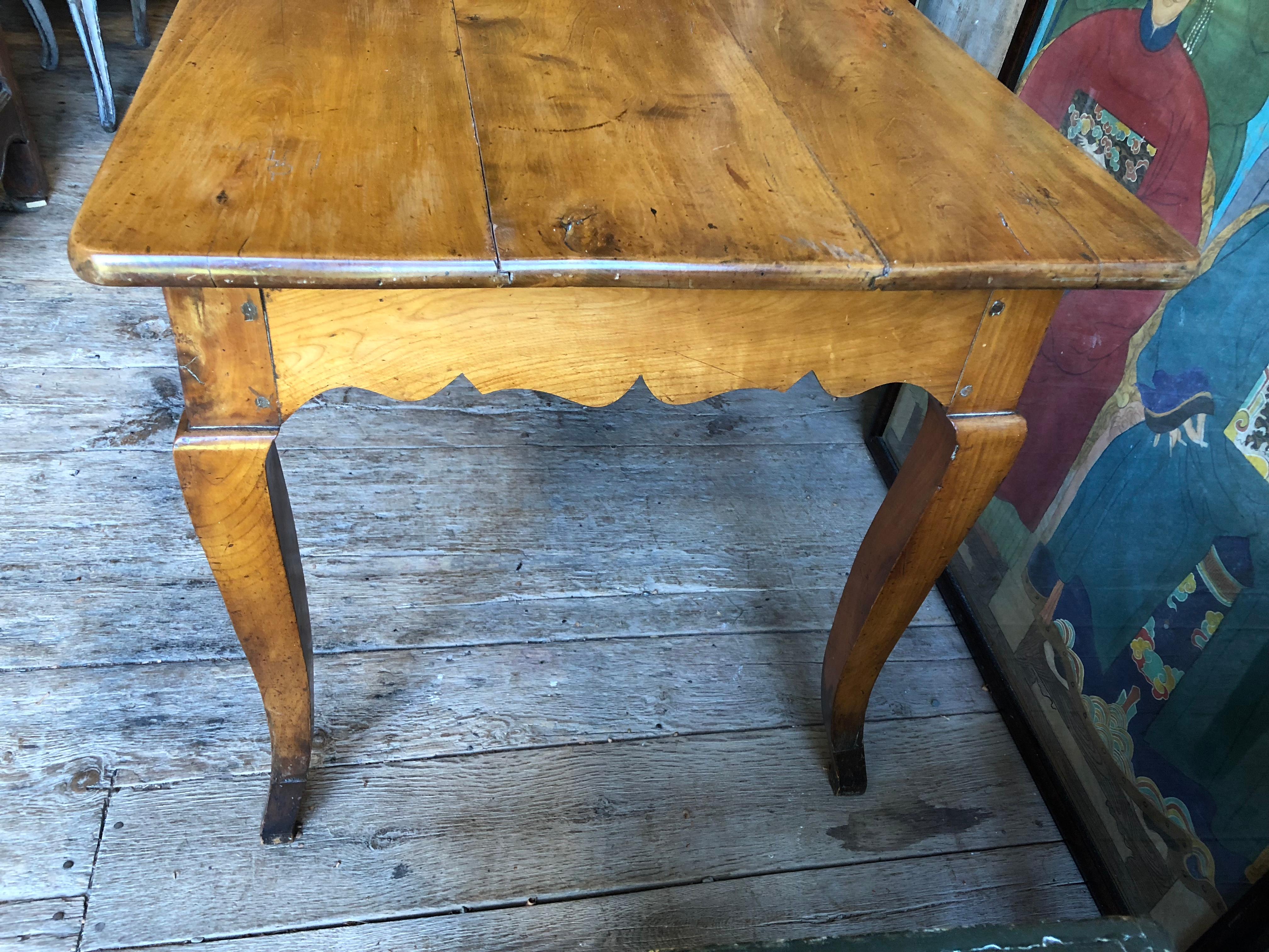 French Country Cherrywood Farm Table, 18th Century 2