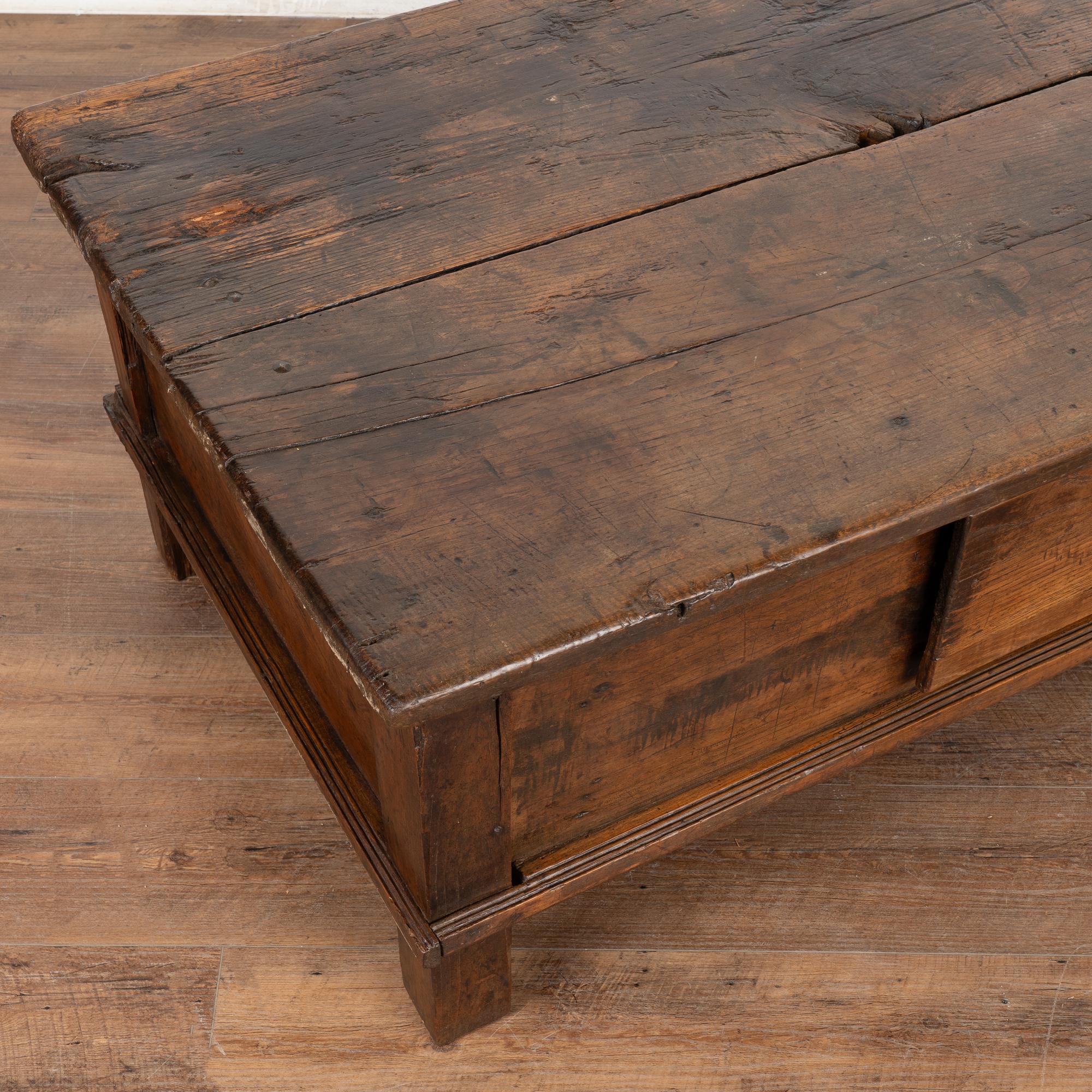 French Country Coffee Table with One Drawer, circa 1820-40 5
