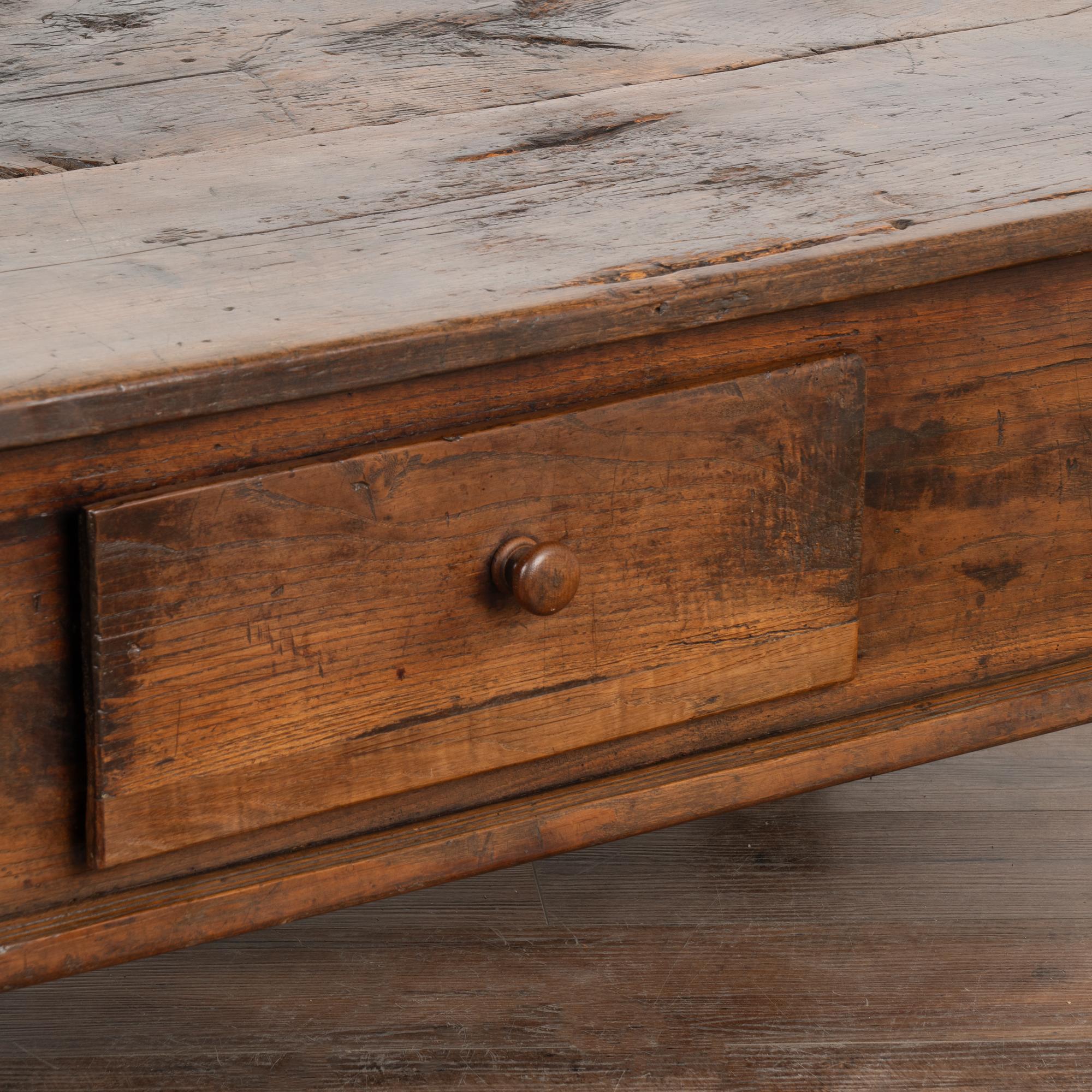 French Country Coffee Table with One Drawer, circa 1820-40 2