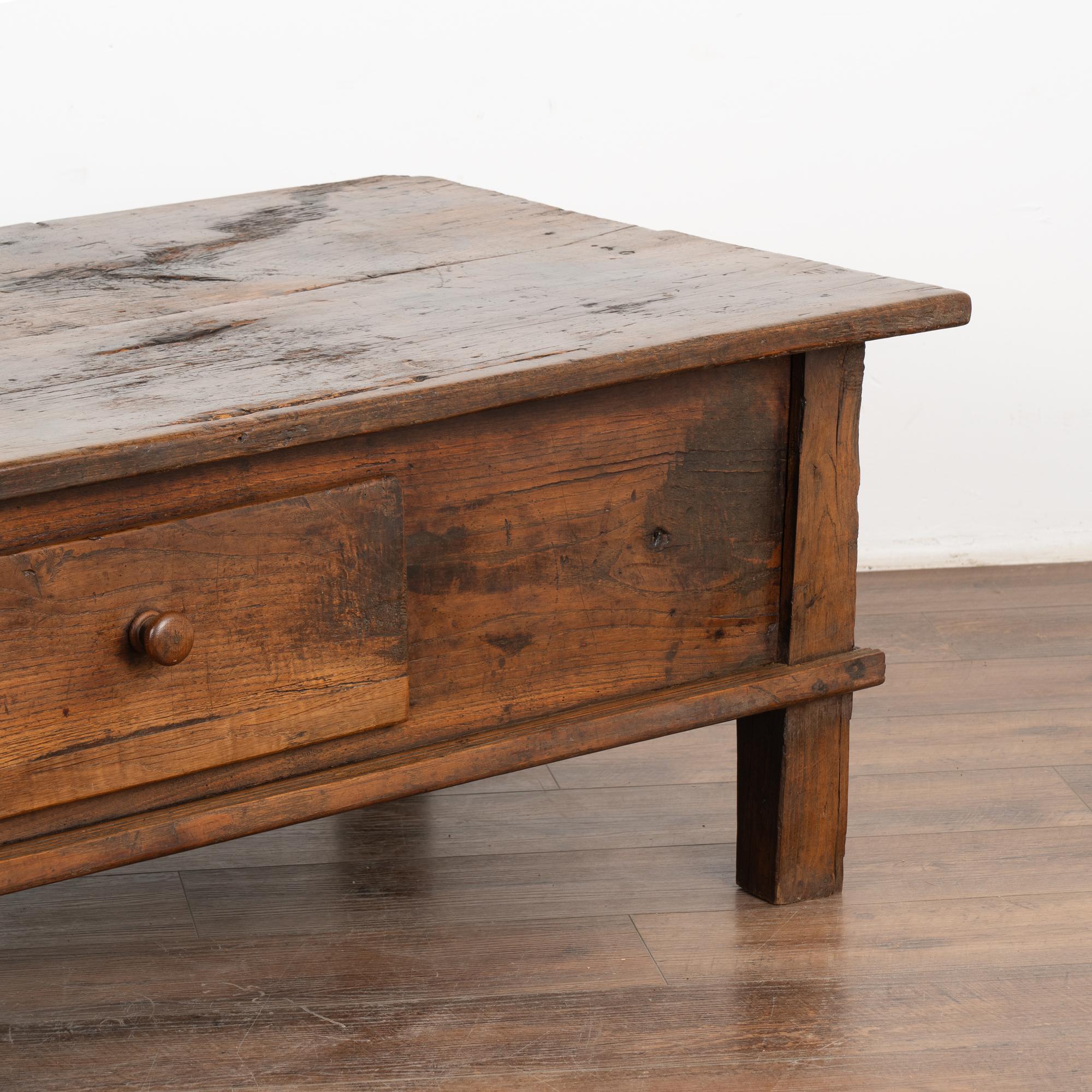 French Country Coffee Table with One Drawer, circa 1820-40 3