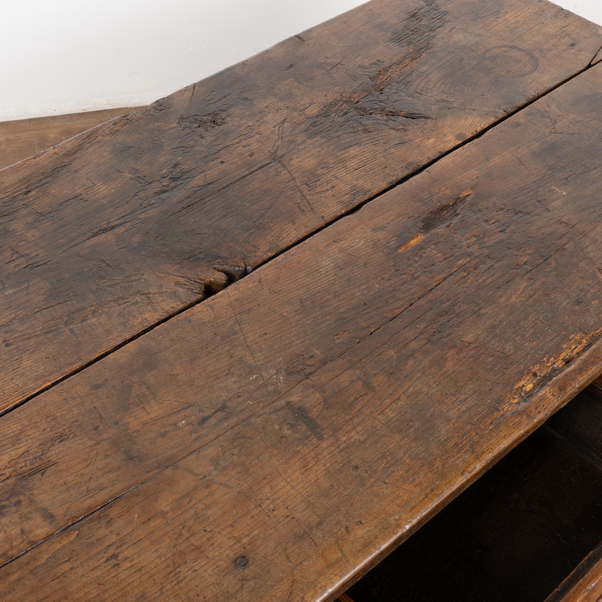 French Country Coffee Table with One Drawer, circa 1820-40 4
