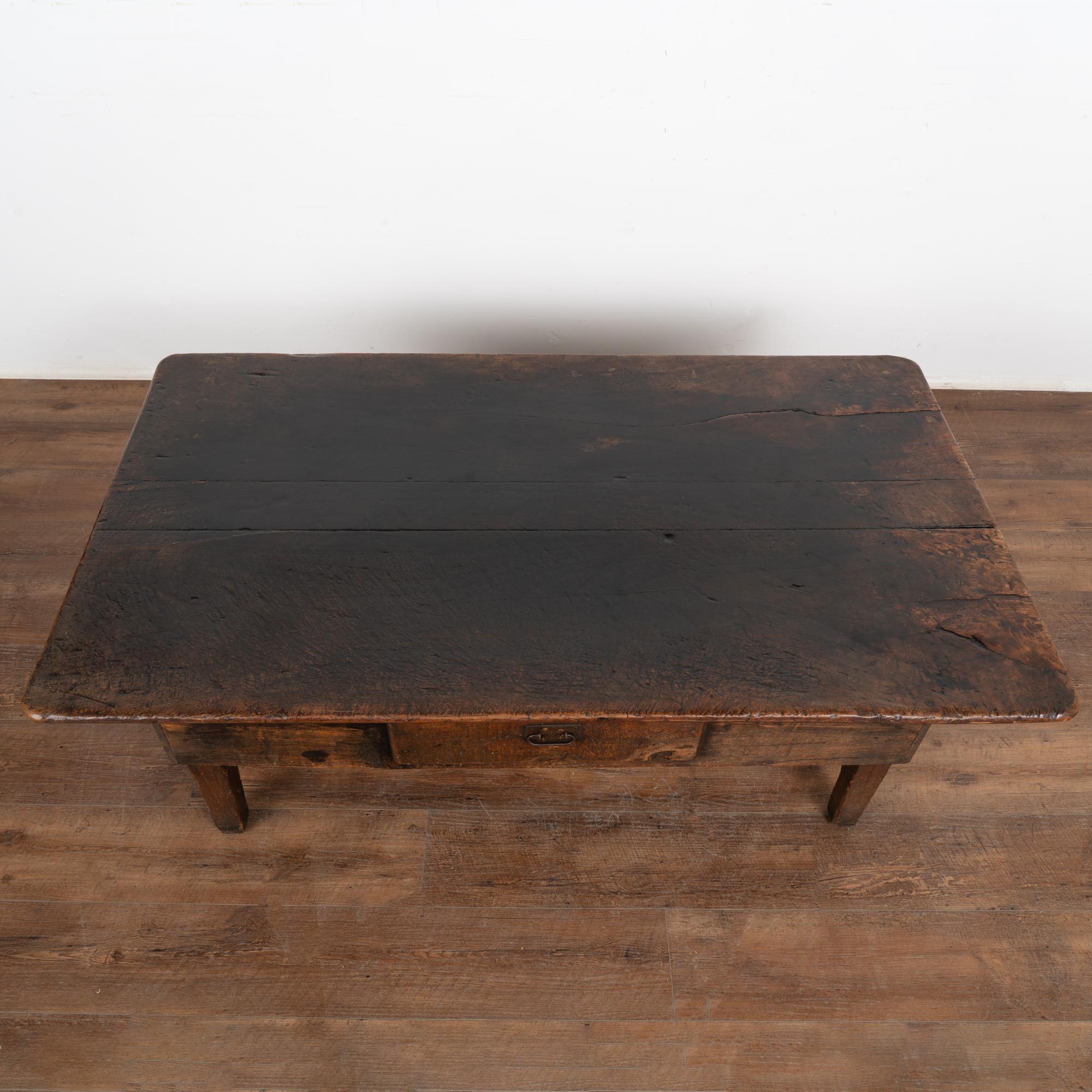 19th Century French Country Coffee Table With Single Drawer, Circa 1800-40