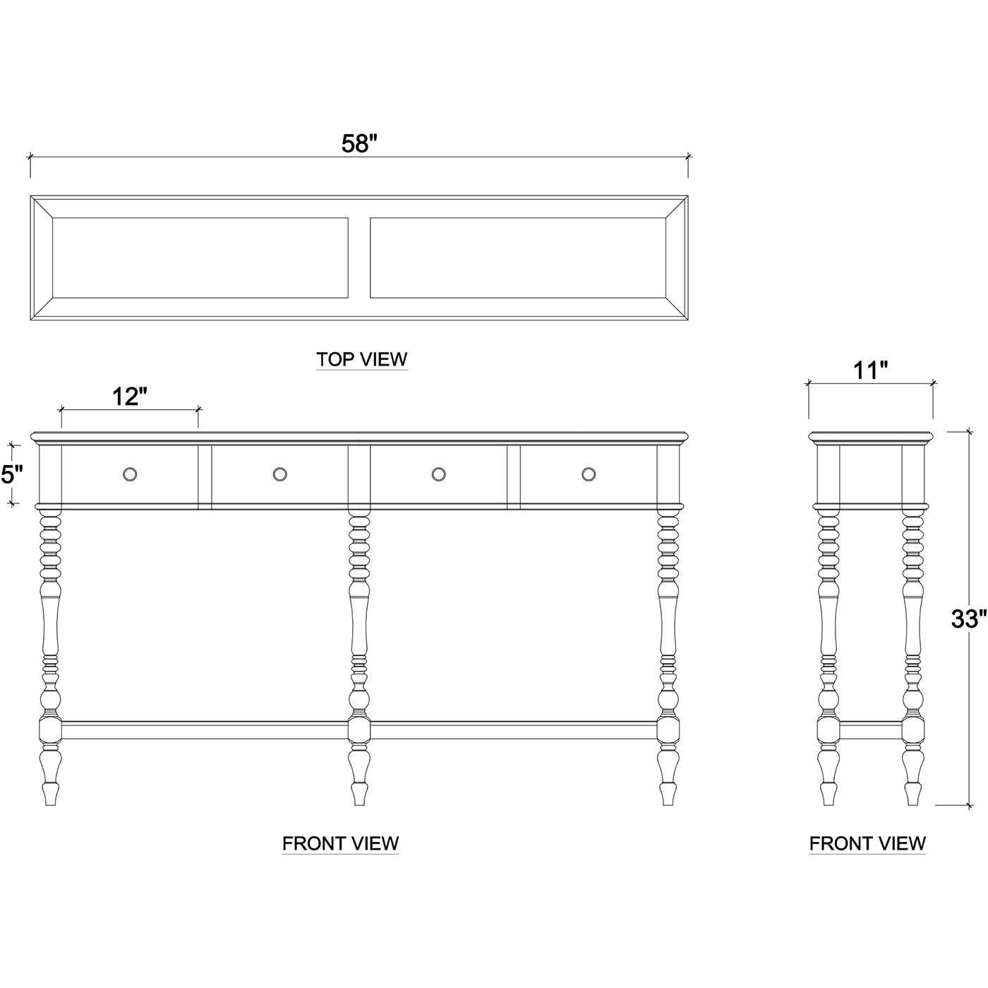 Asian French Country Console Table For Sale