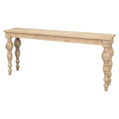 French Country Console Table with Turned Legs