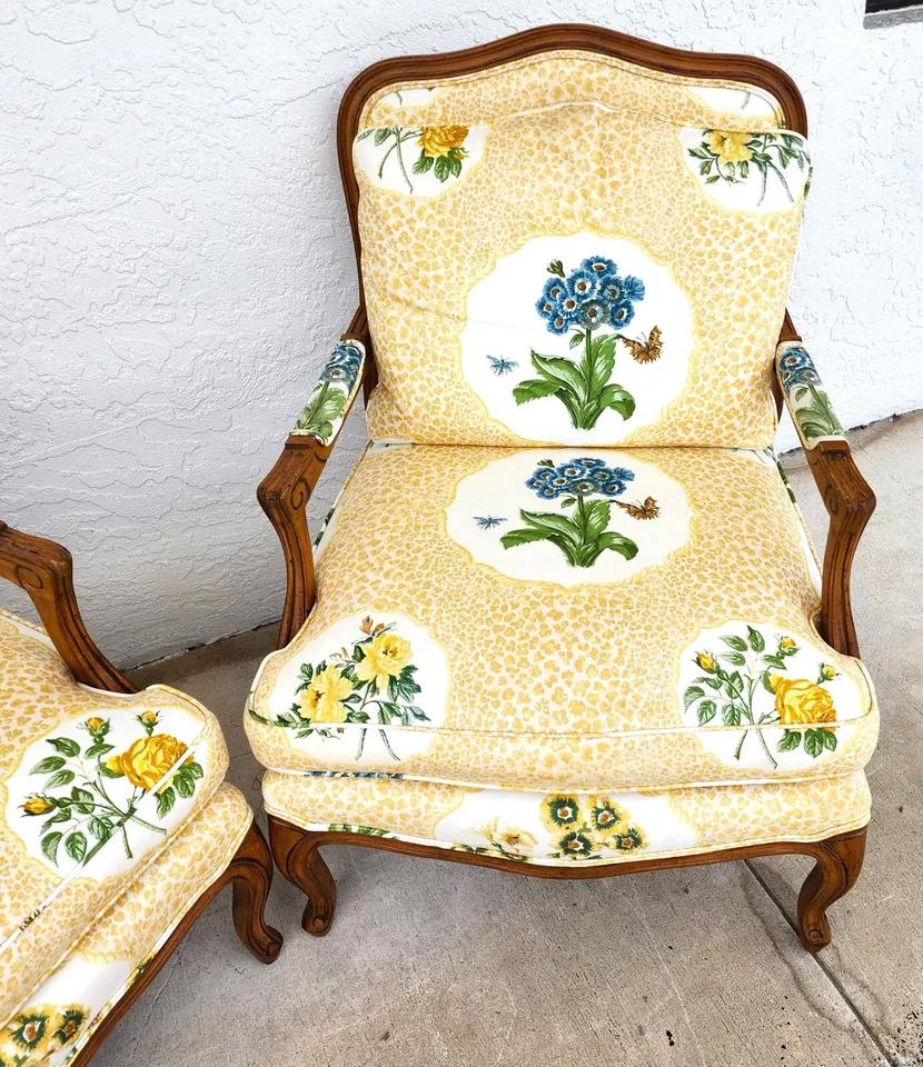 Late 20th Century French Country Cottage Armchairs by HEIRLOOM