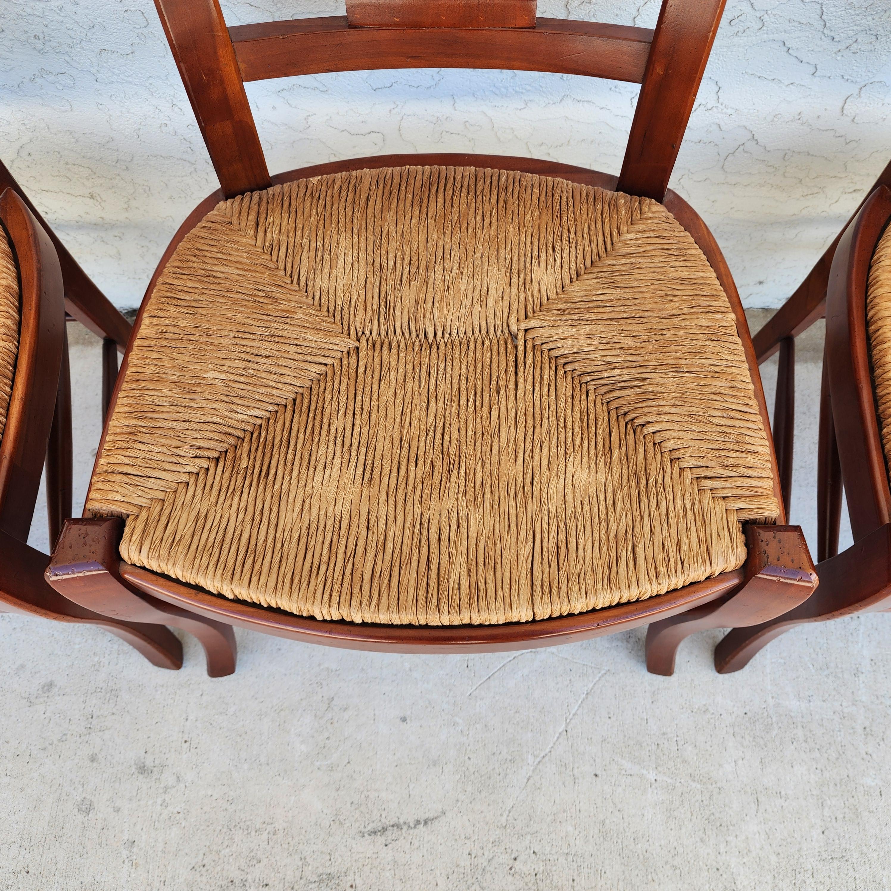 Chaises de salle à manger de style campagne française par HICKORY CHAIR CO Ensemble de 4 en vente 5