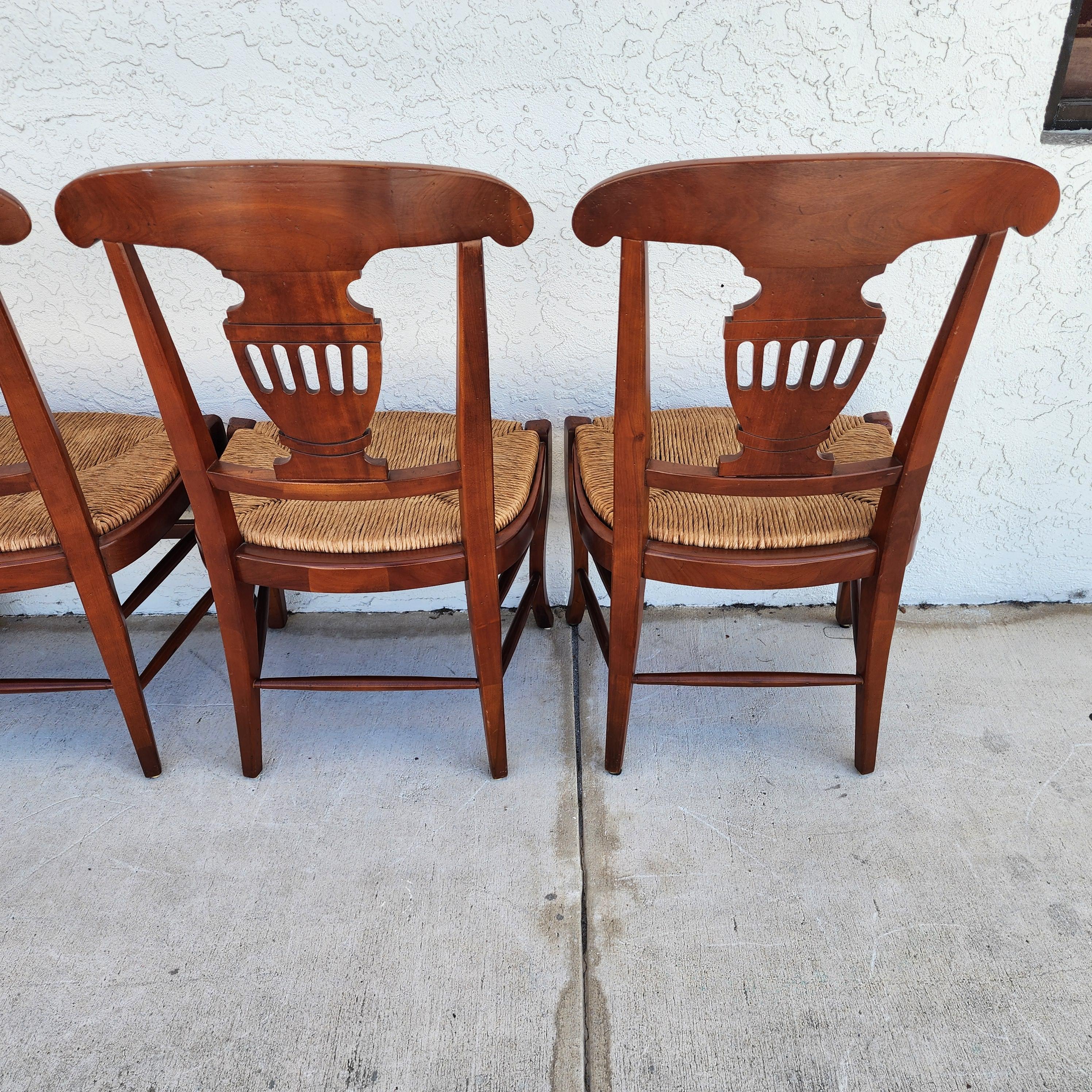 Chaises de salle à manger de style campagne française par HICKORY CHAIR CO Ensemble de 4 en vente 11