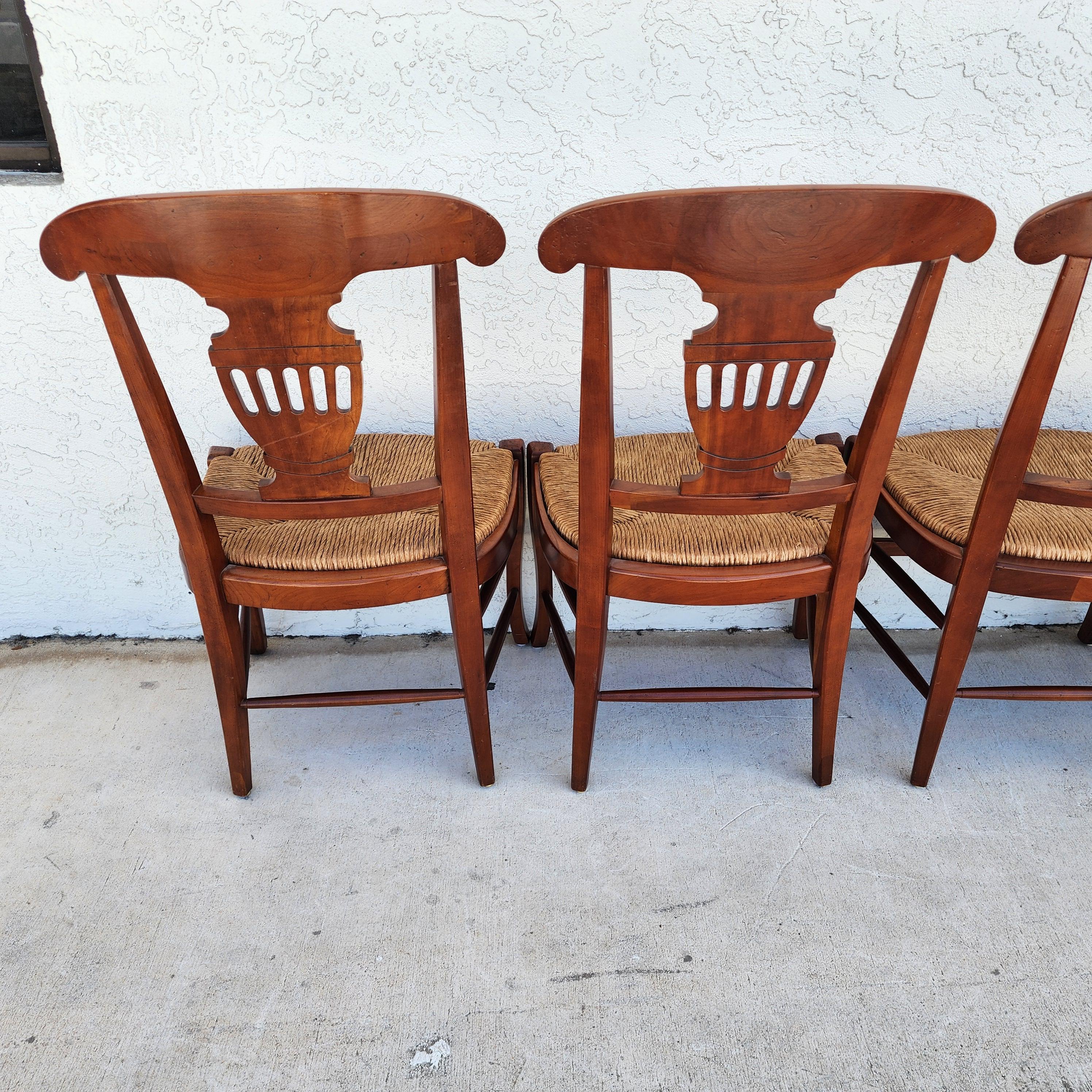 Chaises de salle à manger de style campagne française par HICKORY CHAIR CO Ensemble de 4 en vente 12