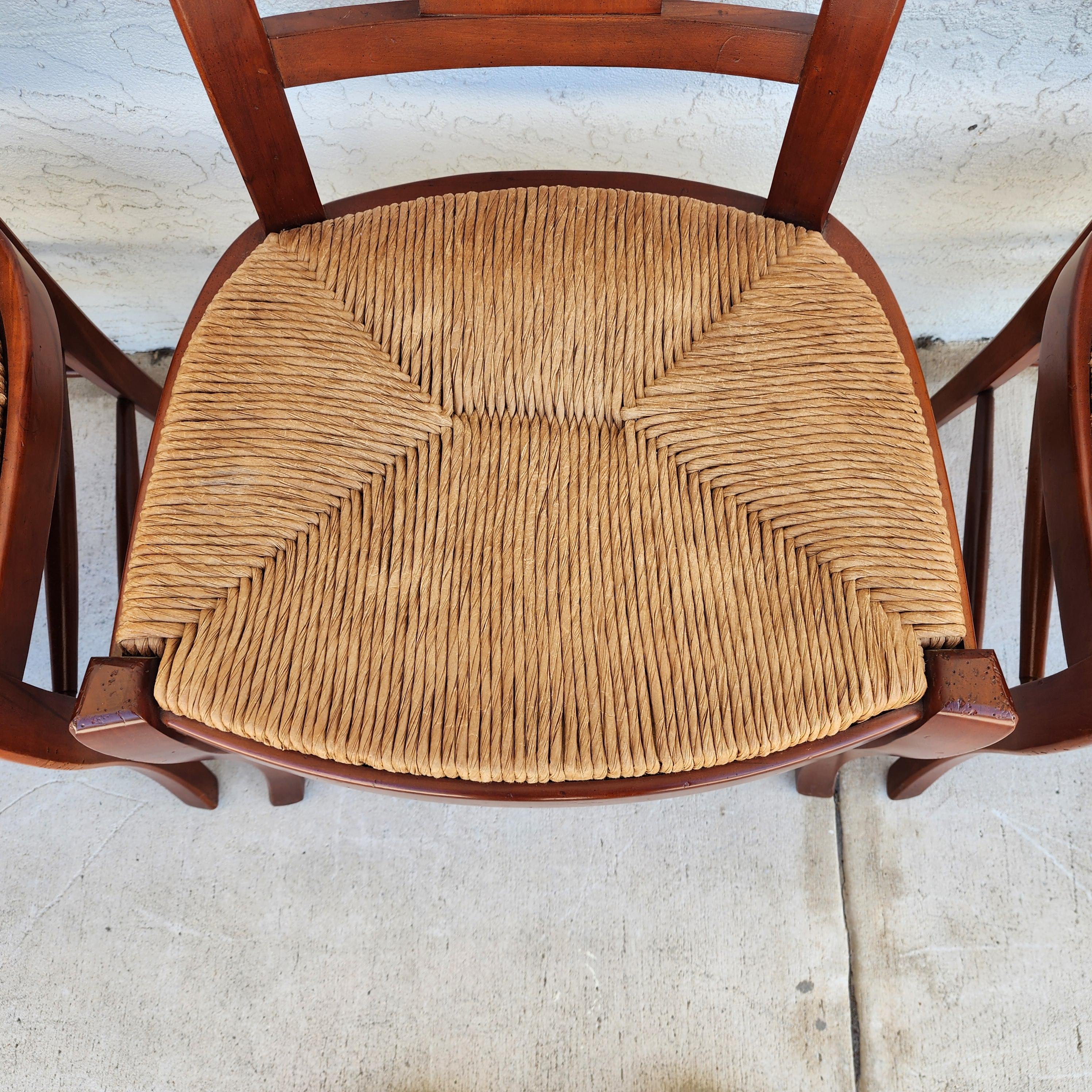 Chaises de salle à manger de style campagne française par HICKORY CHAIR CO Ensemble de 4 en vente 4