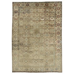 French Country Distressed Antique Persian Mahal Rug with Modern Style
