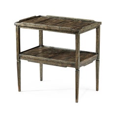 French Country End Table - Dark Driftwood