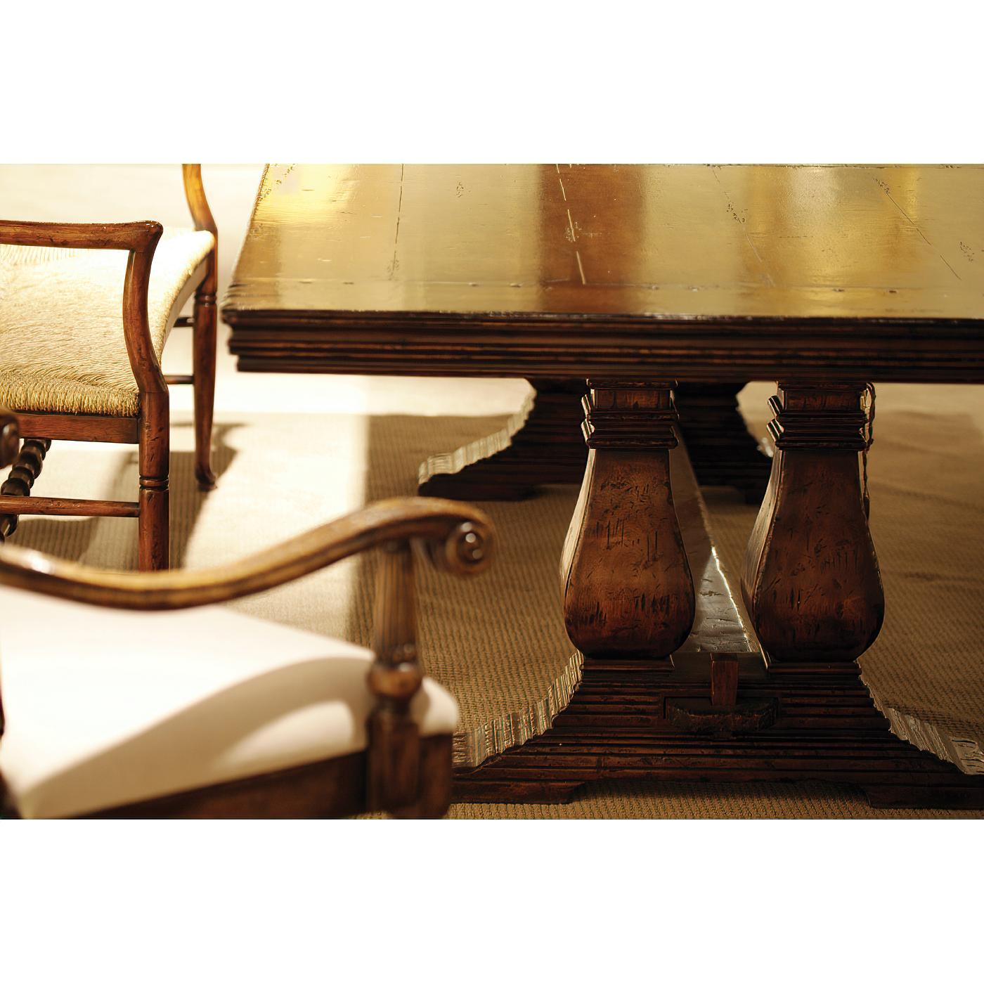 Wood French Country Extending Dining Table