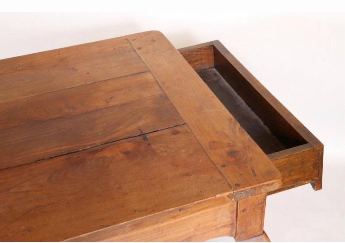 French Country Farm Table in Cherry For Sale 1