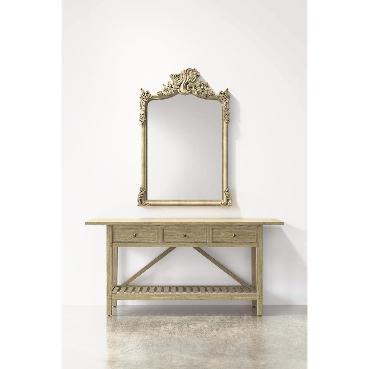 French Country Farmhouse Console Table For Sale 4