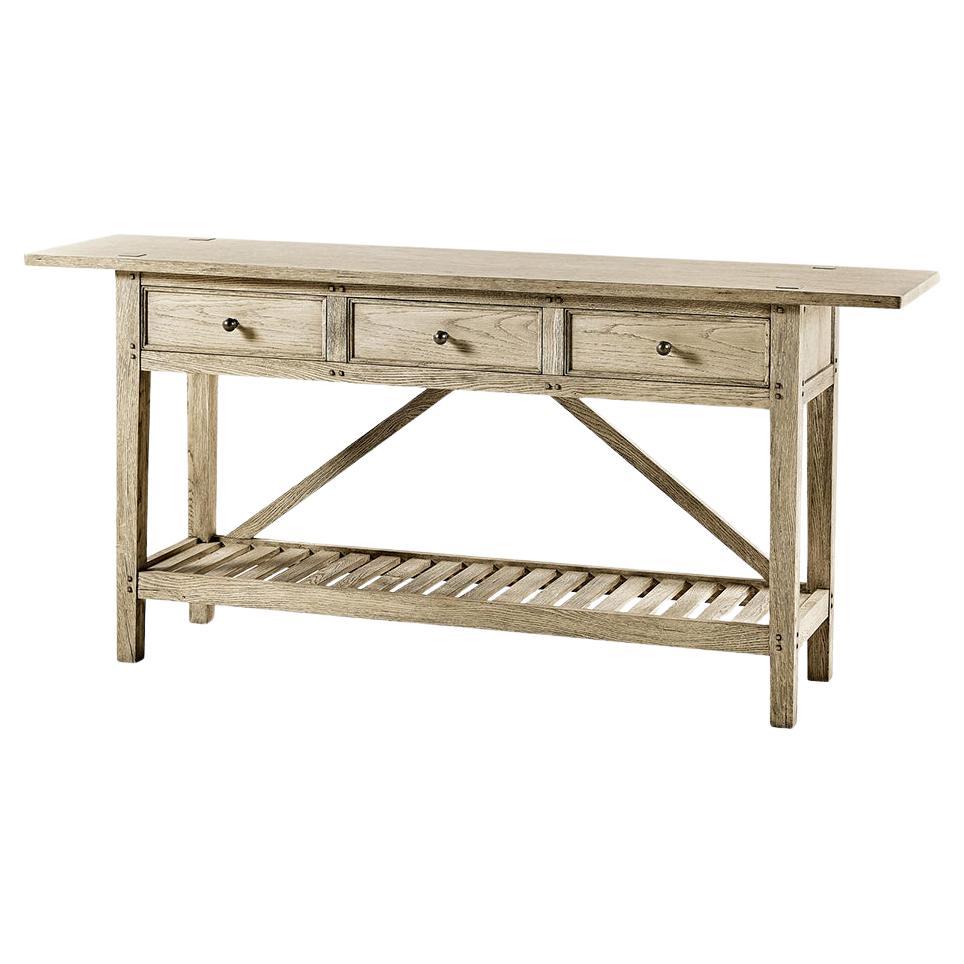 French Country Farmhouse Console Table