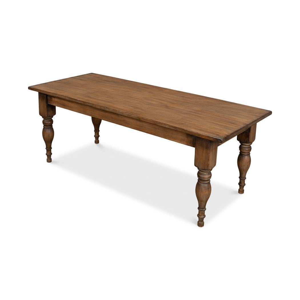 French Country Farmhouse Dining Table In New Condition For Sale In Westwood, NJ