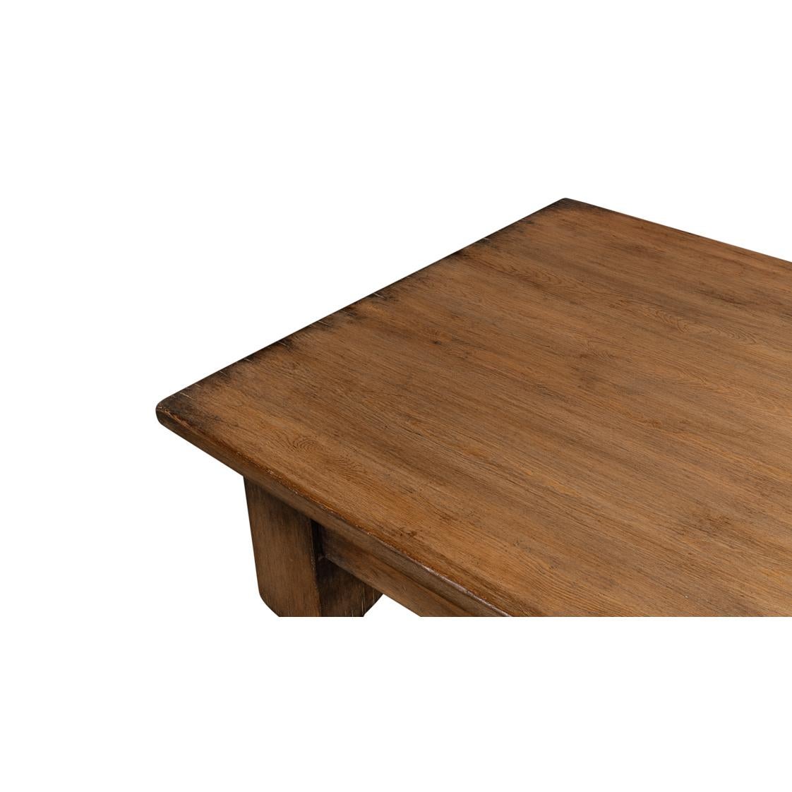 Contemporary French Country Farmhouse Dining Table For Sale