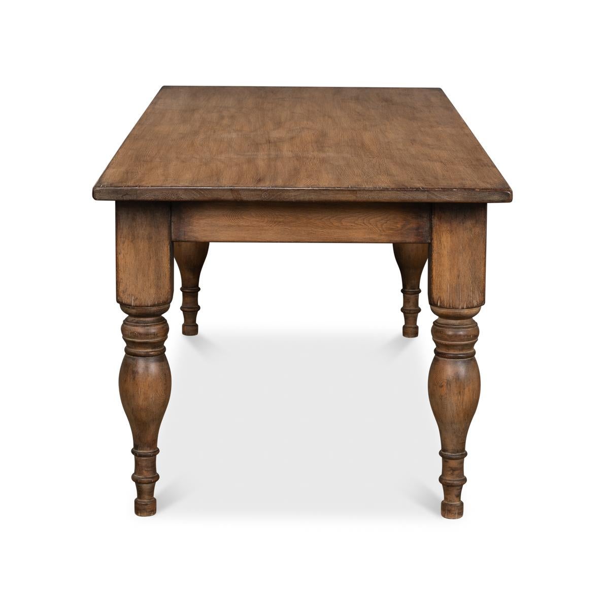 French Country Farmhouse Dining Table For Sale 1