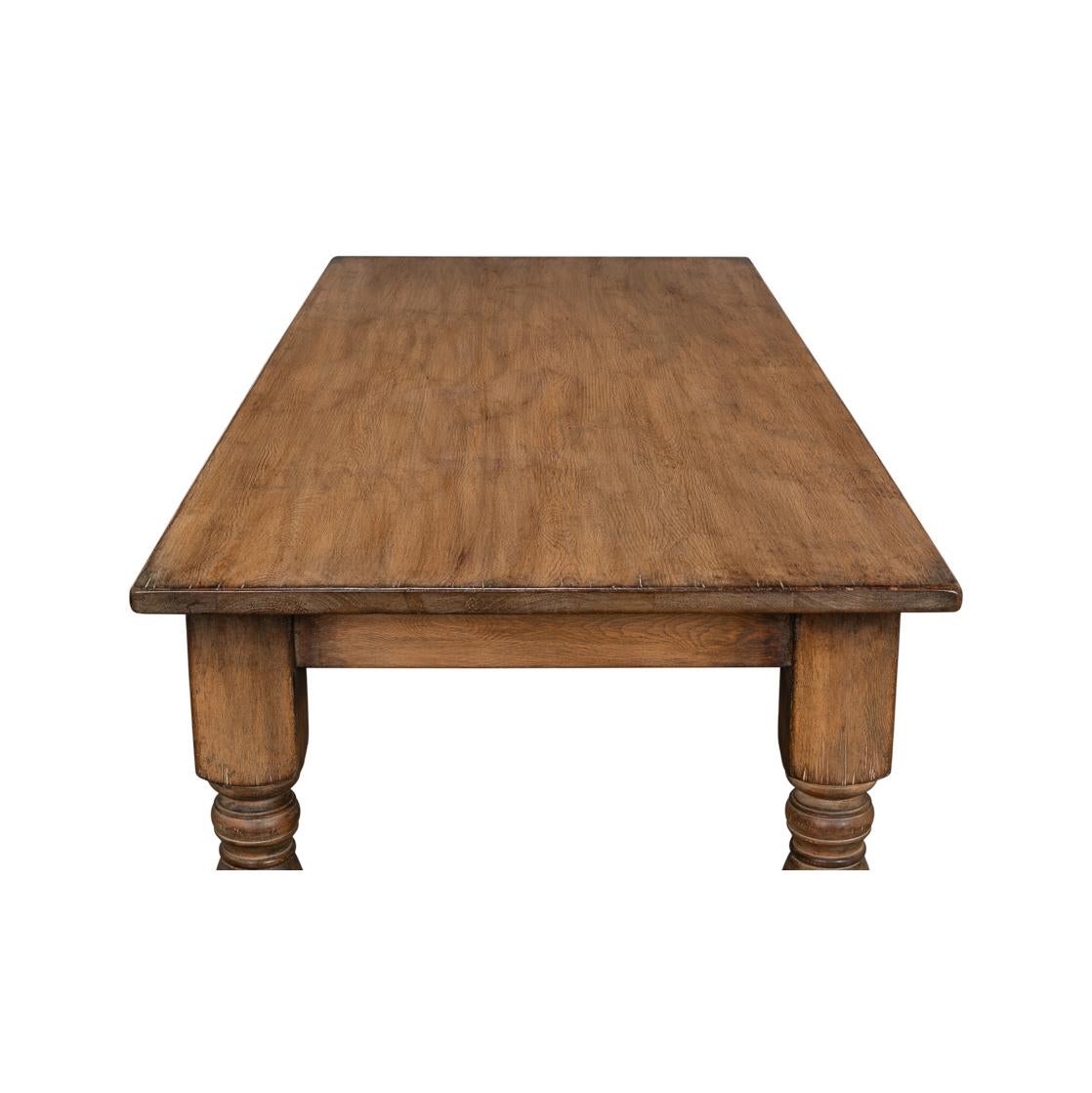 French Country Farmhouse Dining Table For Sale 2