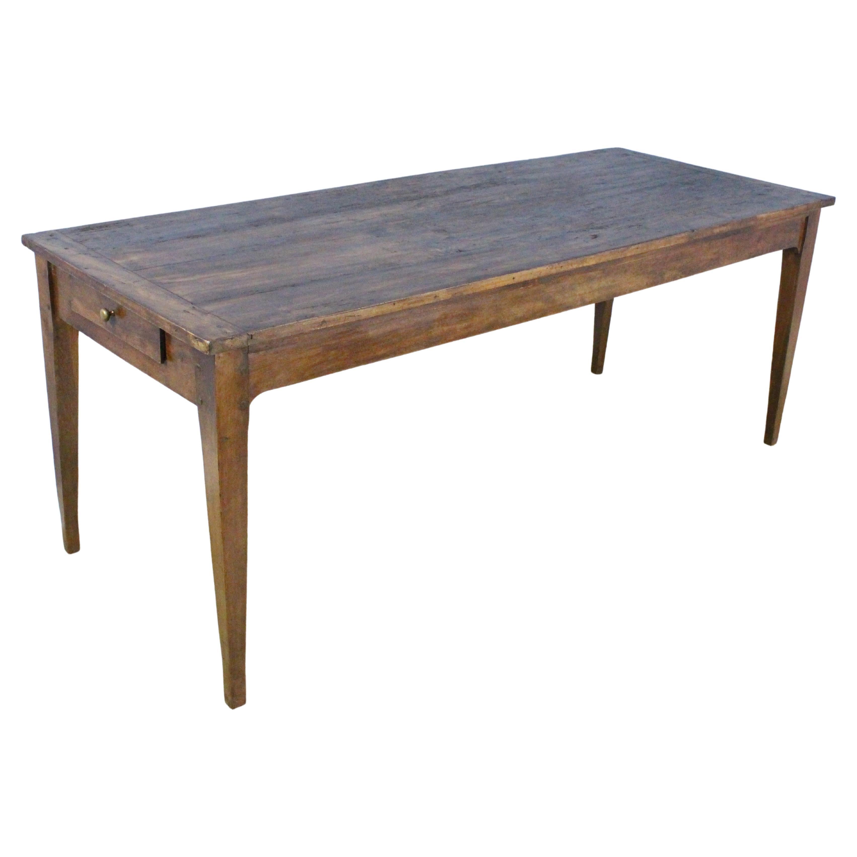 French Country Rustic Farm Dining Table at 1stDibs
