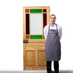 French Country Internal Door with Multicoloured Glazing