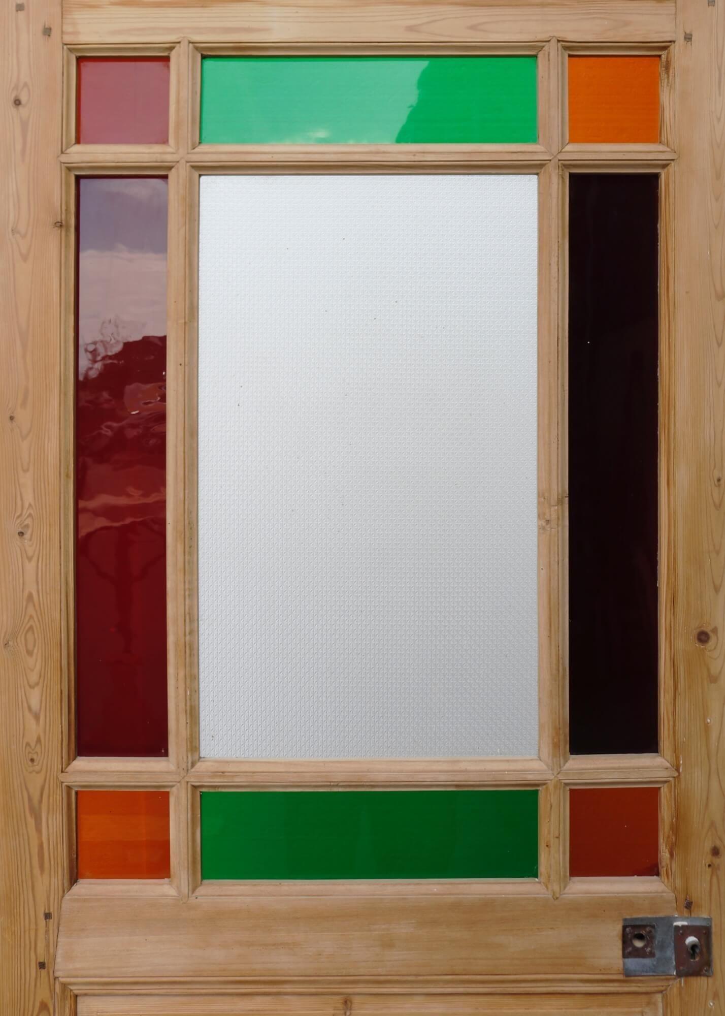 Französische Innentür im Landhausstil mit mehrfarbiger Glasur im Zustand „Relativ gut“ im Angebot in Wormelow, Herefordshire