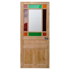 Used French Country Internal Door with Multicoloured Glazing