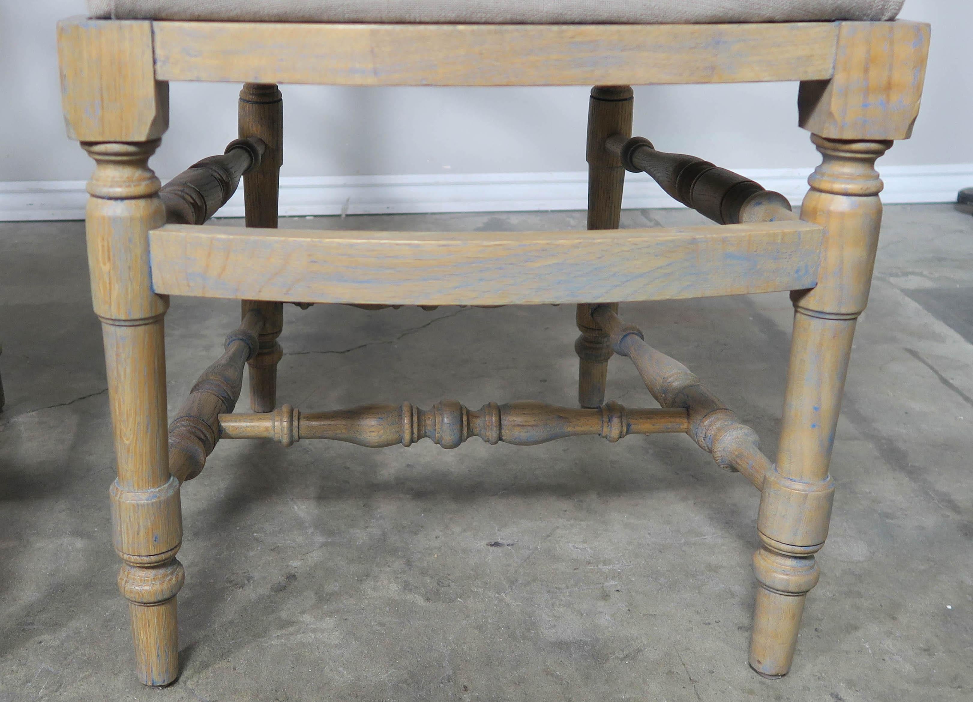 French Country Ladder Back Painted Dining Chairs, Set of 8 3