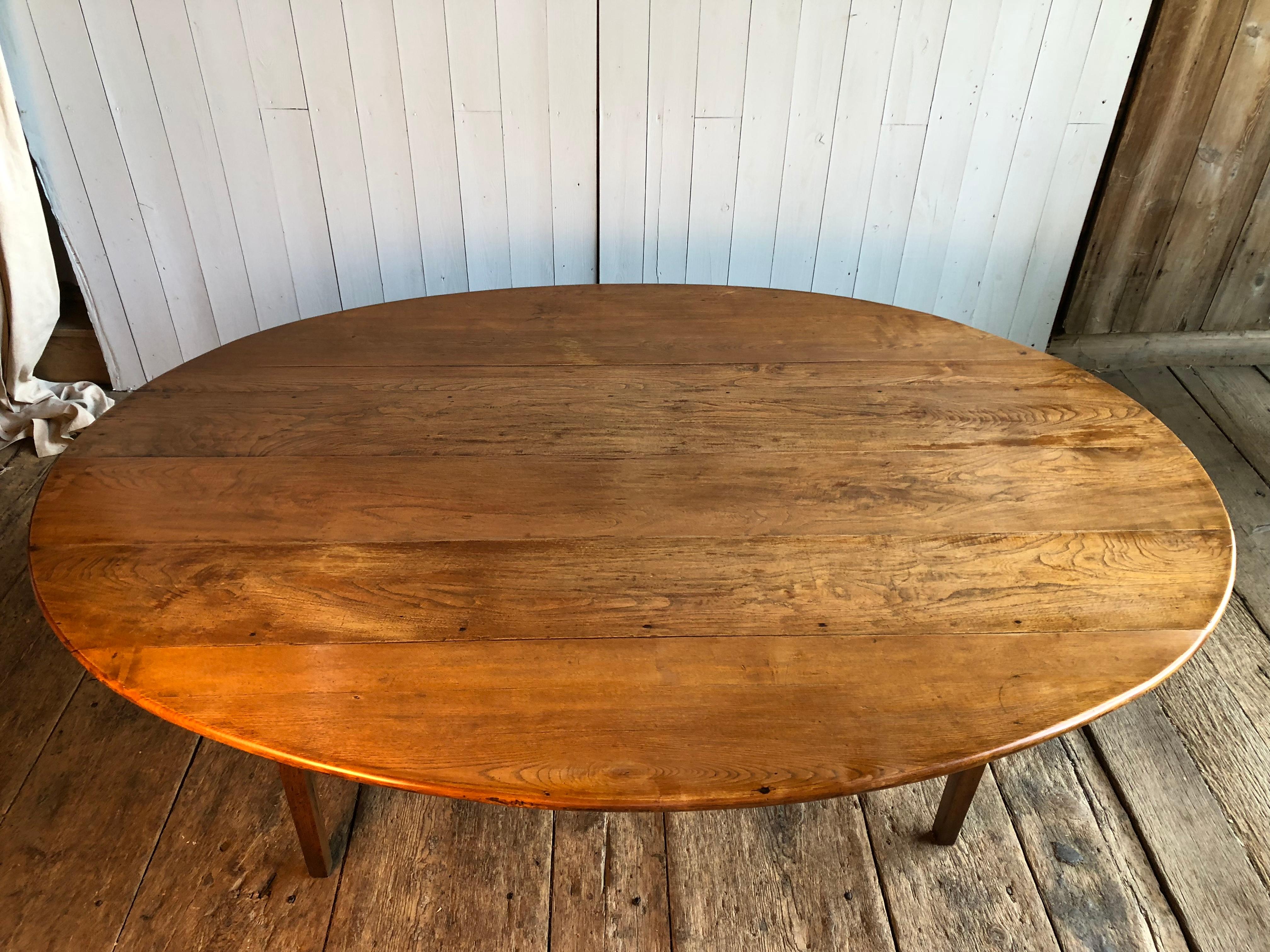 20th Century French Country Large Oval Farm Table