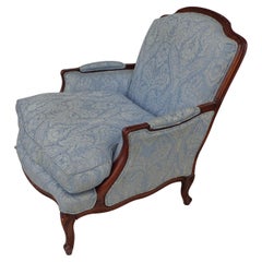 Vintage French Country Louis XV Style Bergere Lounge Chair