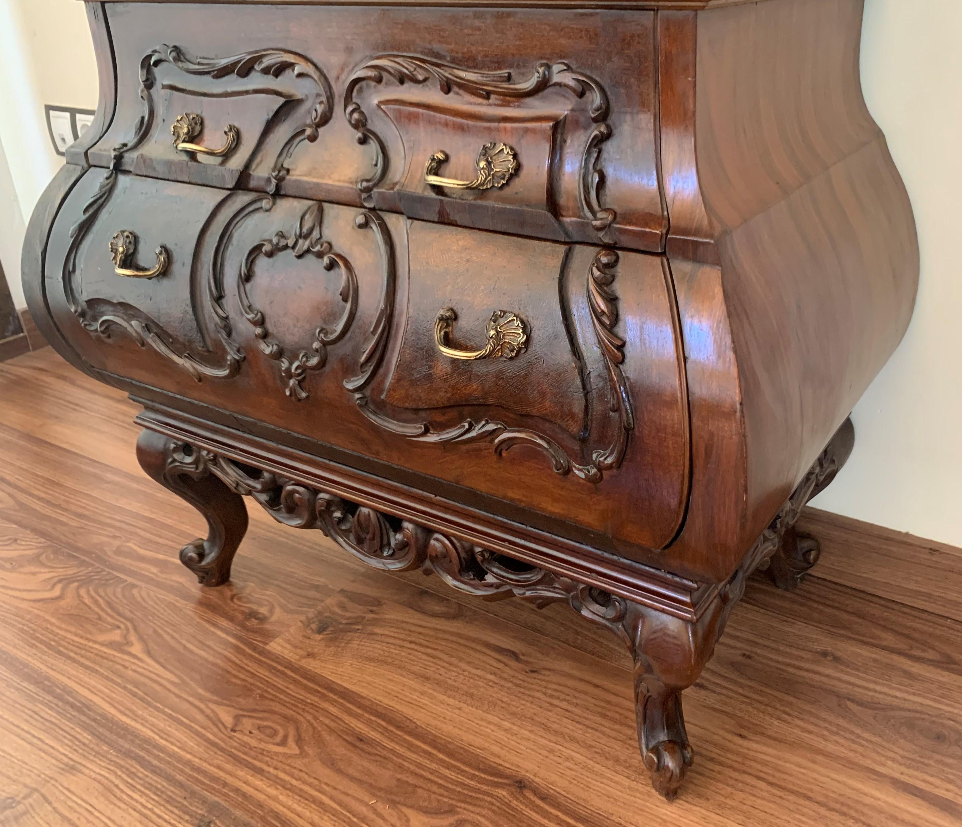 French Country Louis XV Style Carved 