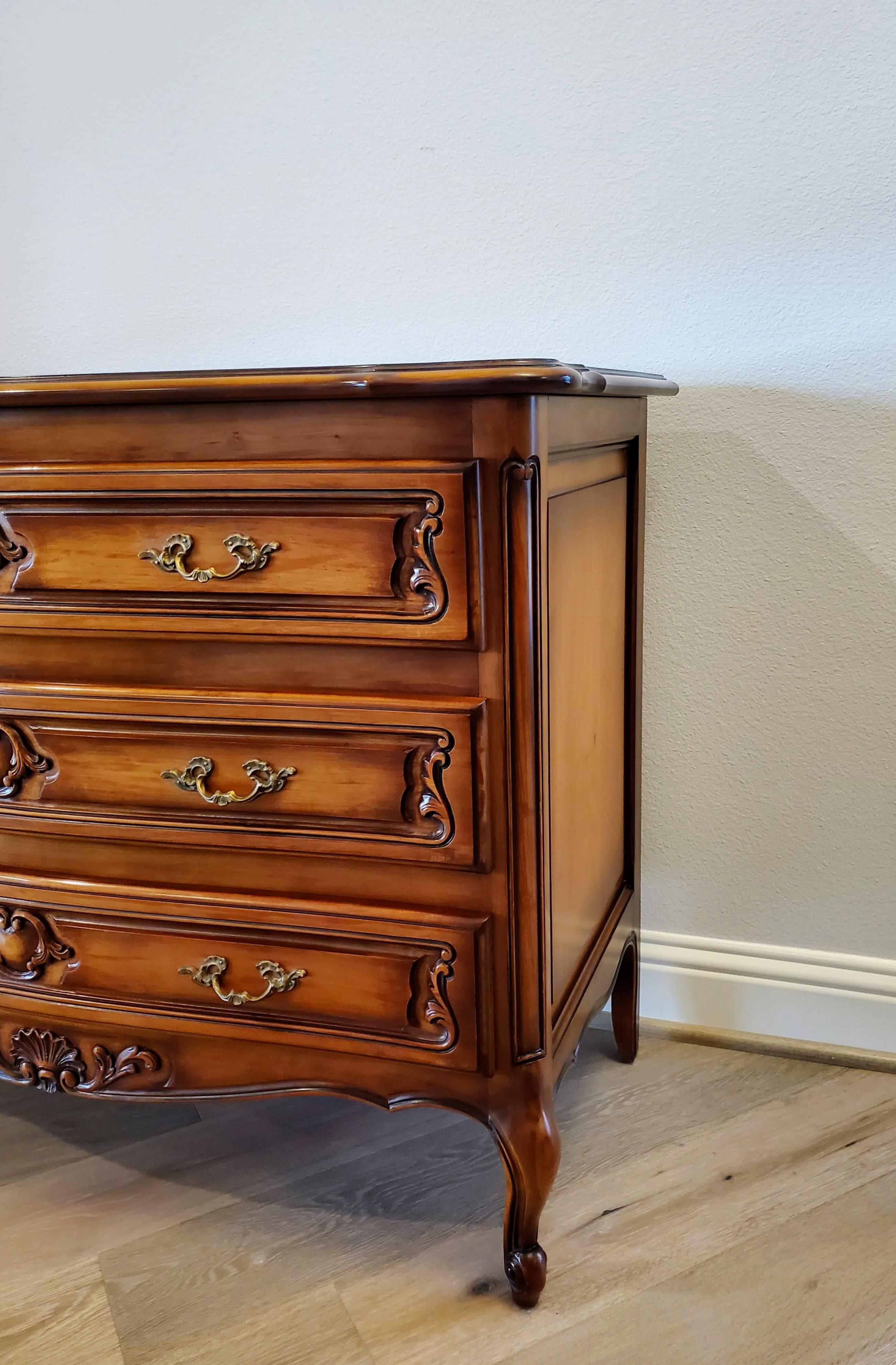 Signed JP Ehalt Country French Louis XV Style Chest of Drawers For Sale 4