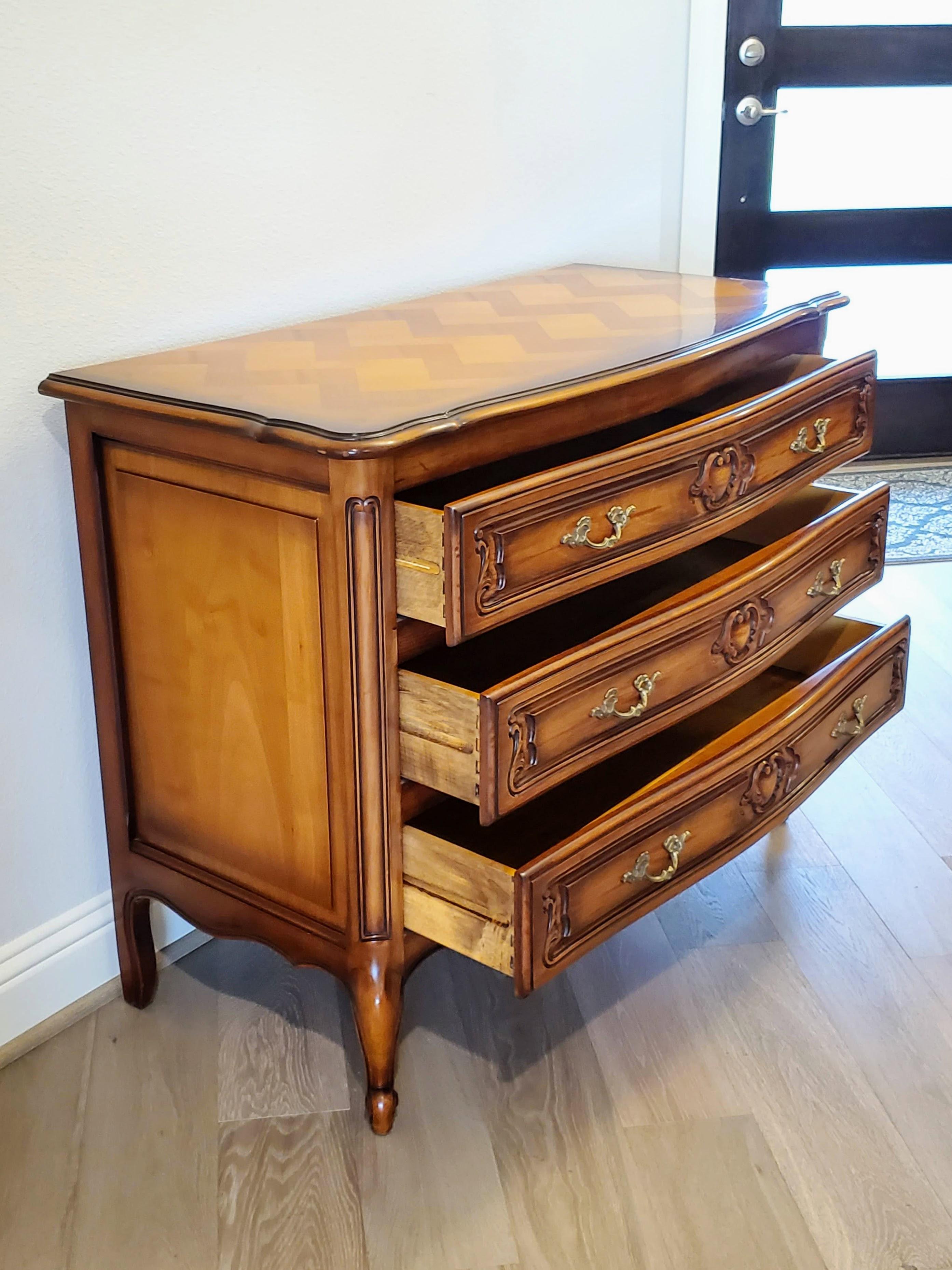 Signed JP Ehalt Country French Louis XV Style Chest of Drawers For Sale 2