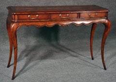 French Country Parquetry Top Louis XV Style Console Table