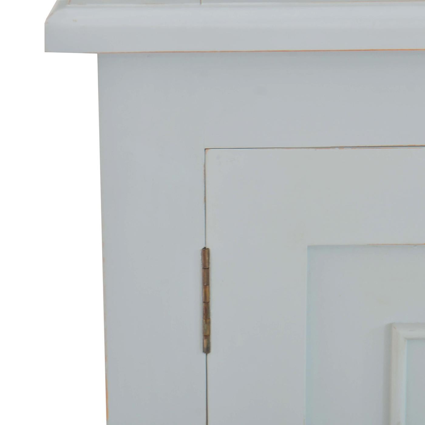 Wood French Country Narrow Sideboard - Ocean Blue For Sale