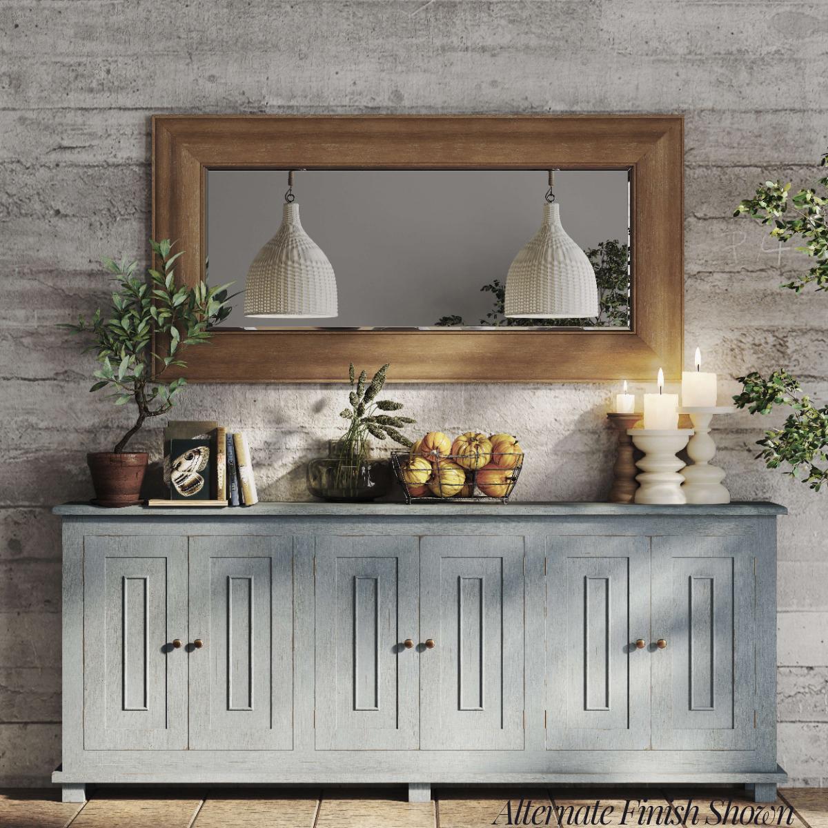 French Country Narrow Sideboard - Ocean Blue For Sale 1