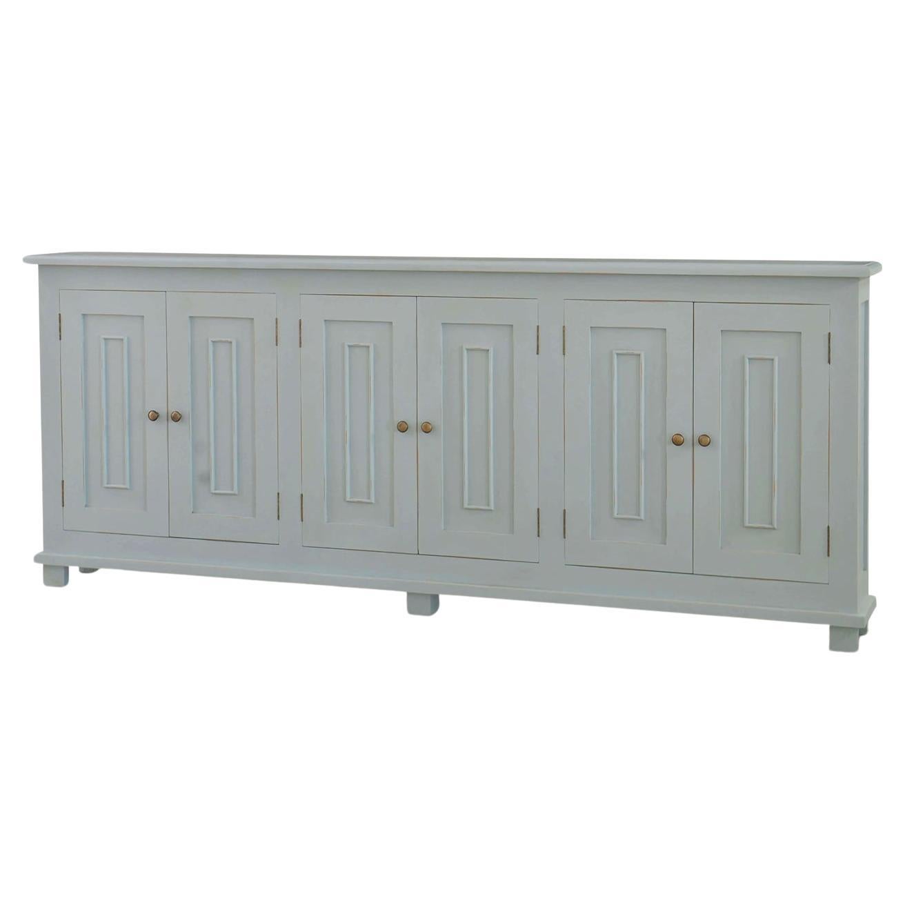 French Country Narrow Sideboard - Ocean Blue