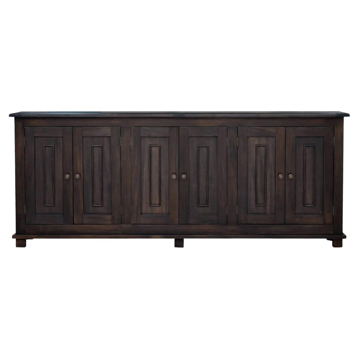 French Country Narrow Sideboard - Walnut Finish