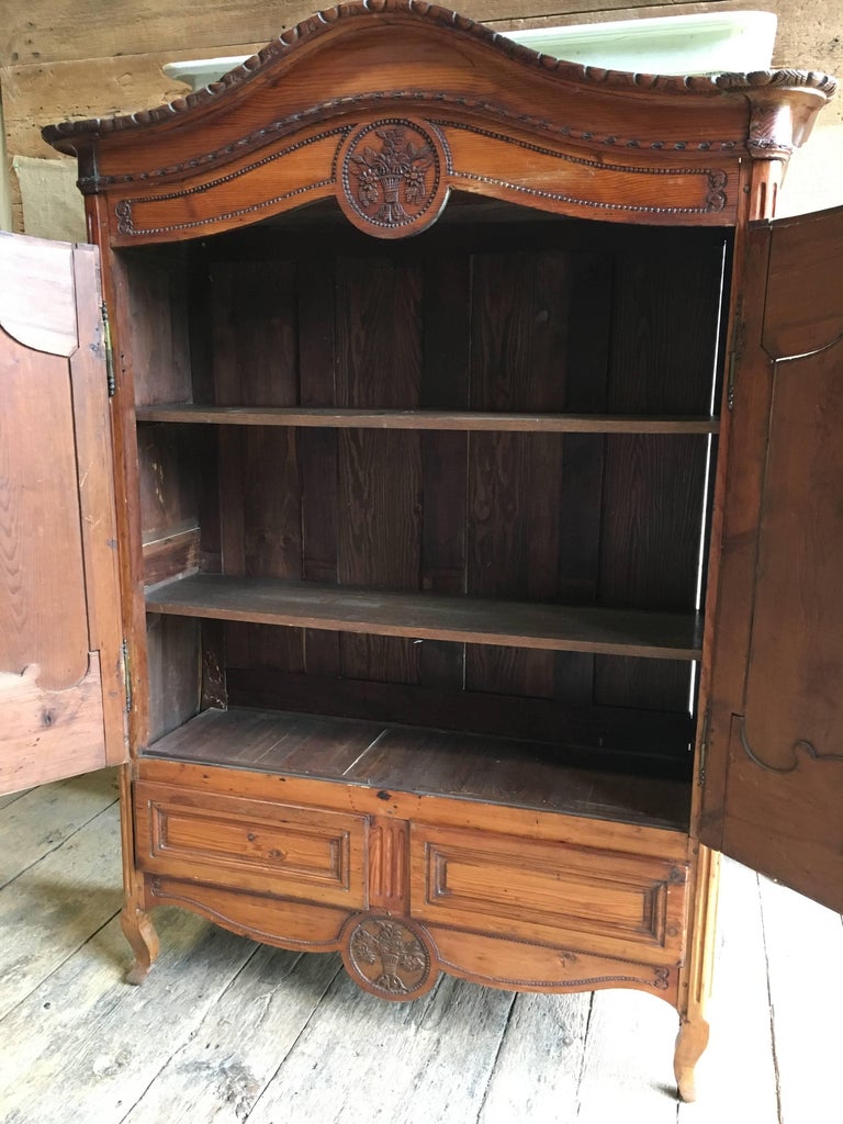 French Country Normandy Pine Armoire, circa 1800 at 1stDibs