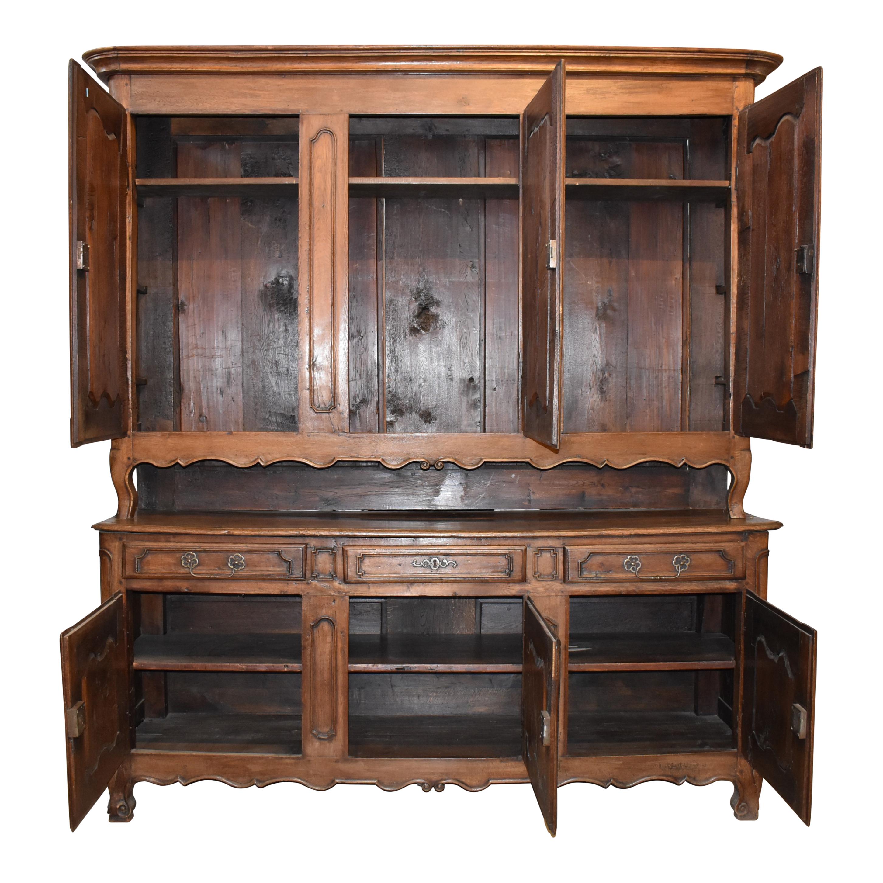 Francese Cabinet Deux Corps in Oak, circa 1860 in vendita