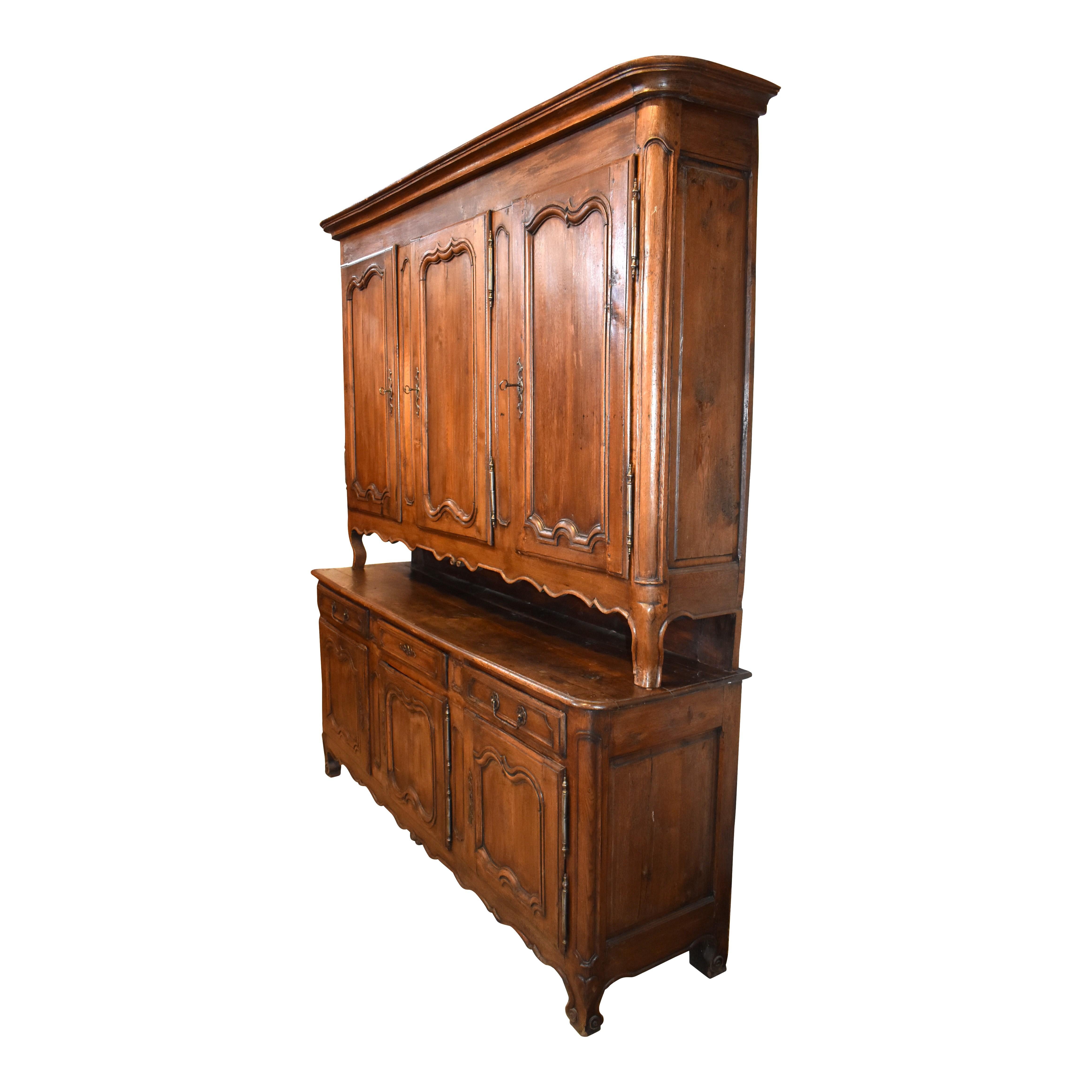 Country Cabinet Deux Corps in Oak, circa 1860 in vendita