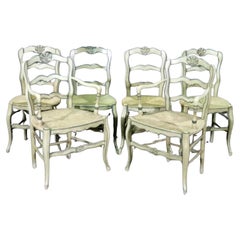 Retro French Country Painted Dining Chairs