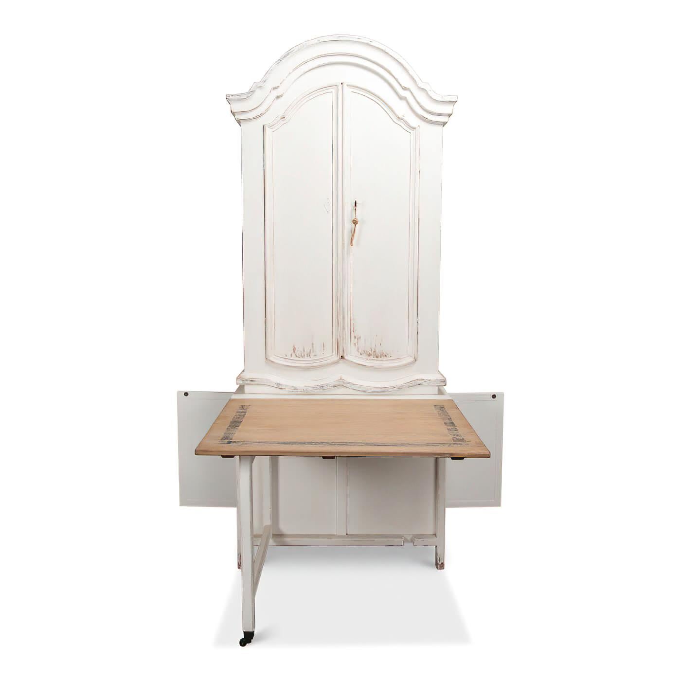 French Provincial French Country Painted Secretary For Sale