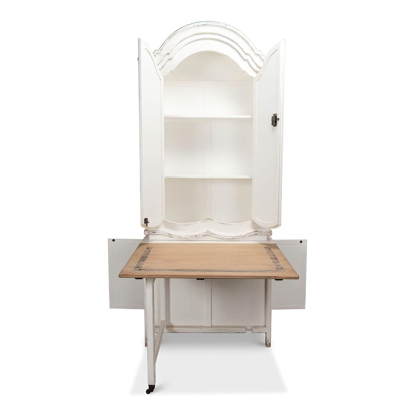 Asian French Country Painted Secretary