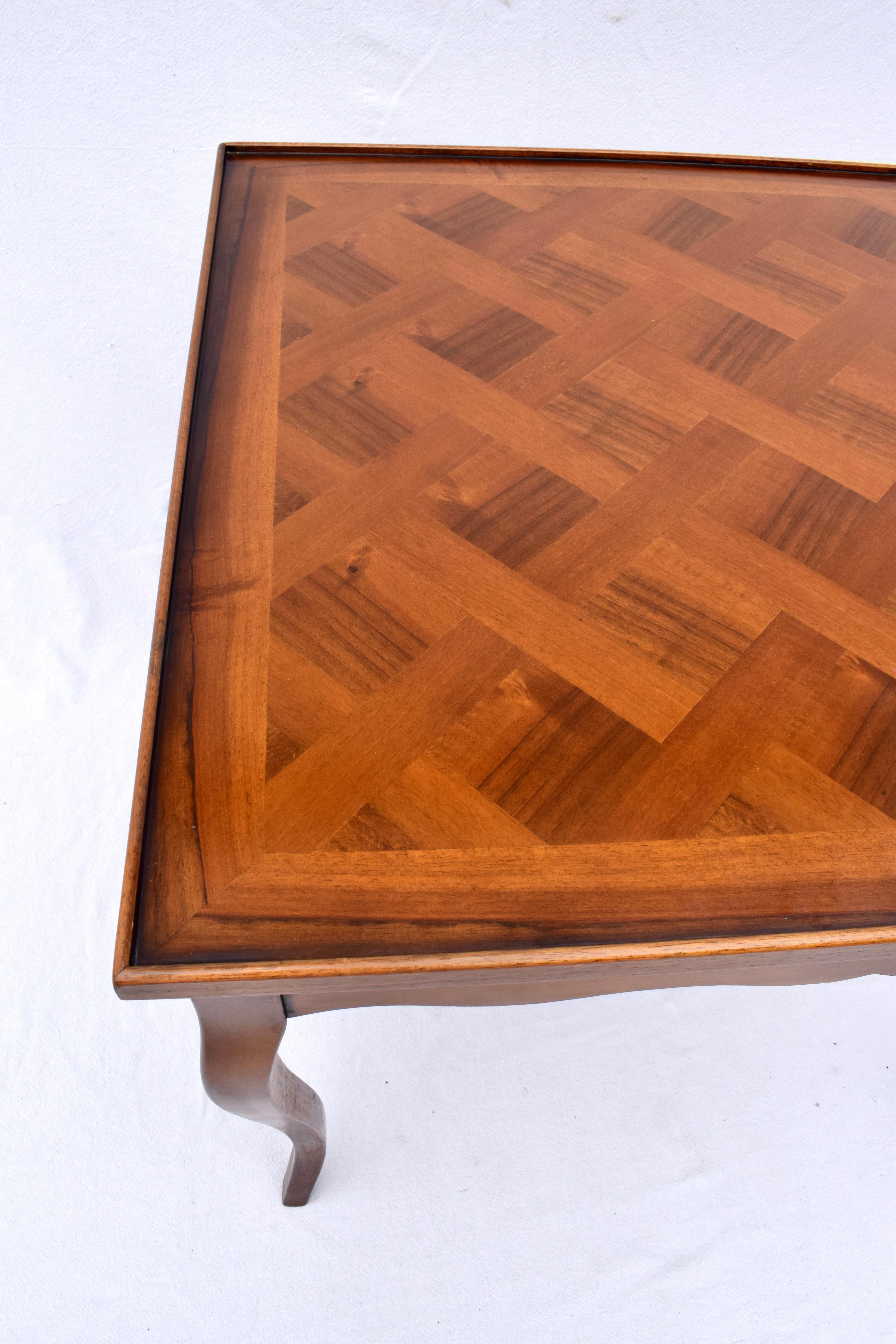 Mahogany French Country Parquetry Game Table