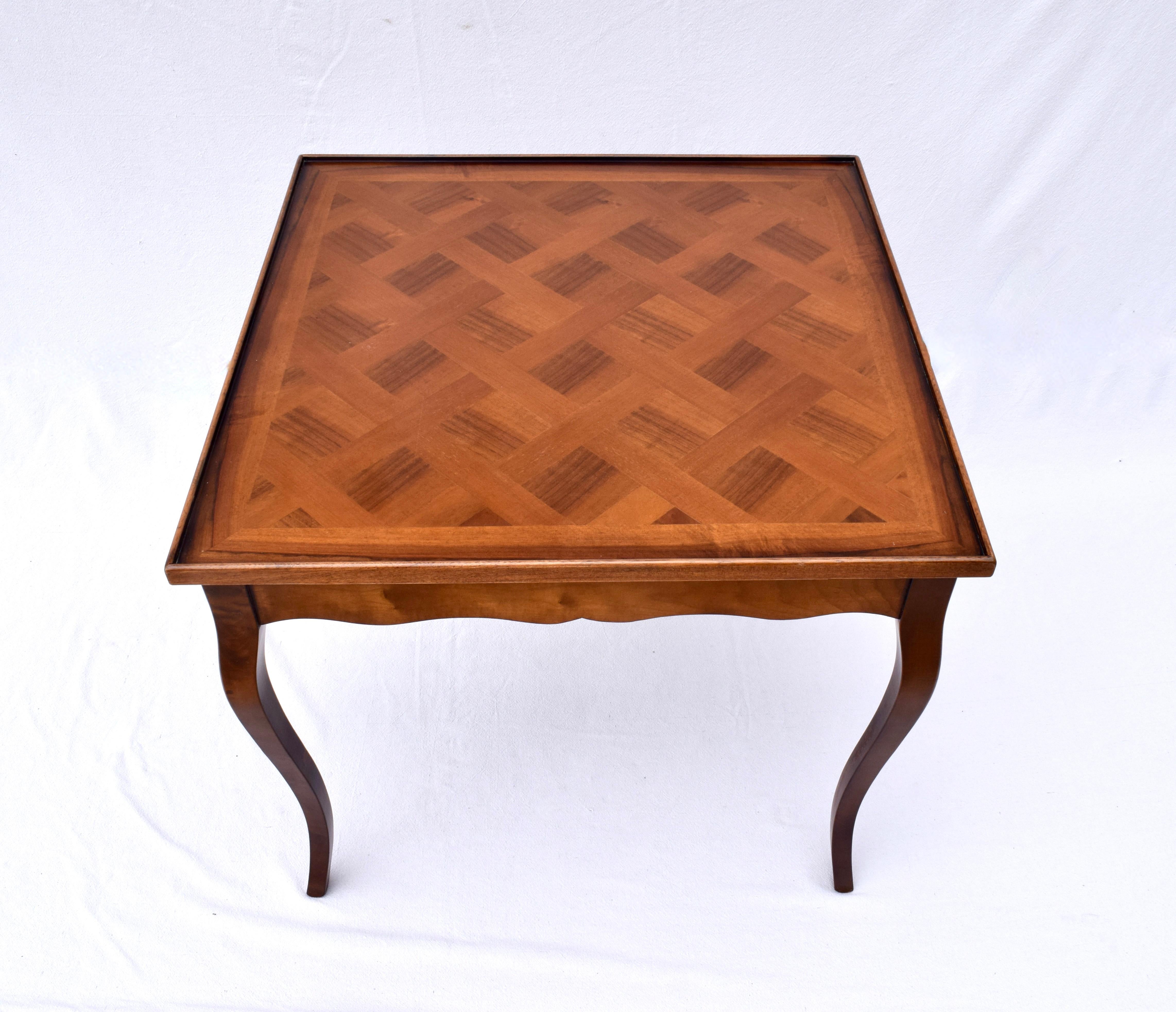 French Country Parquetry Game Table For Sale at 1stDibs