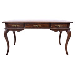 Vintage French Country Parquetry Writing Desk