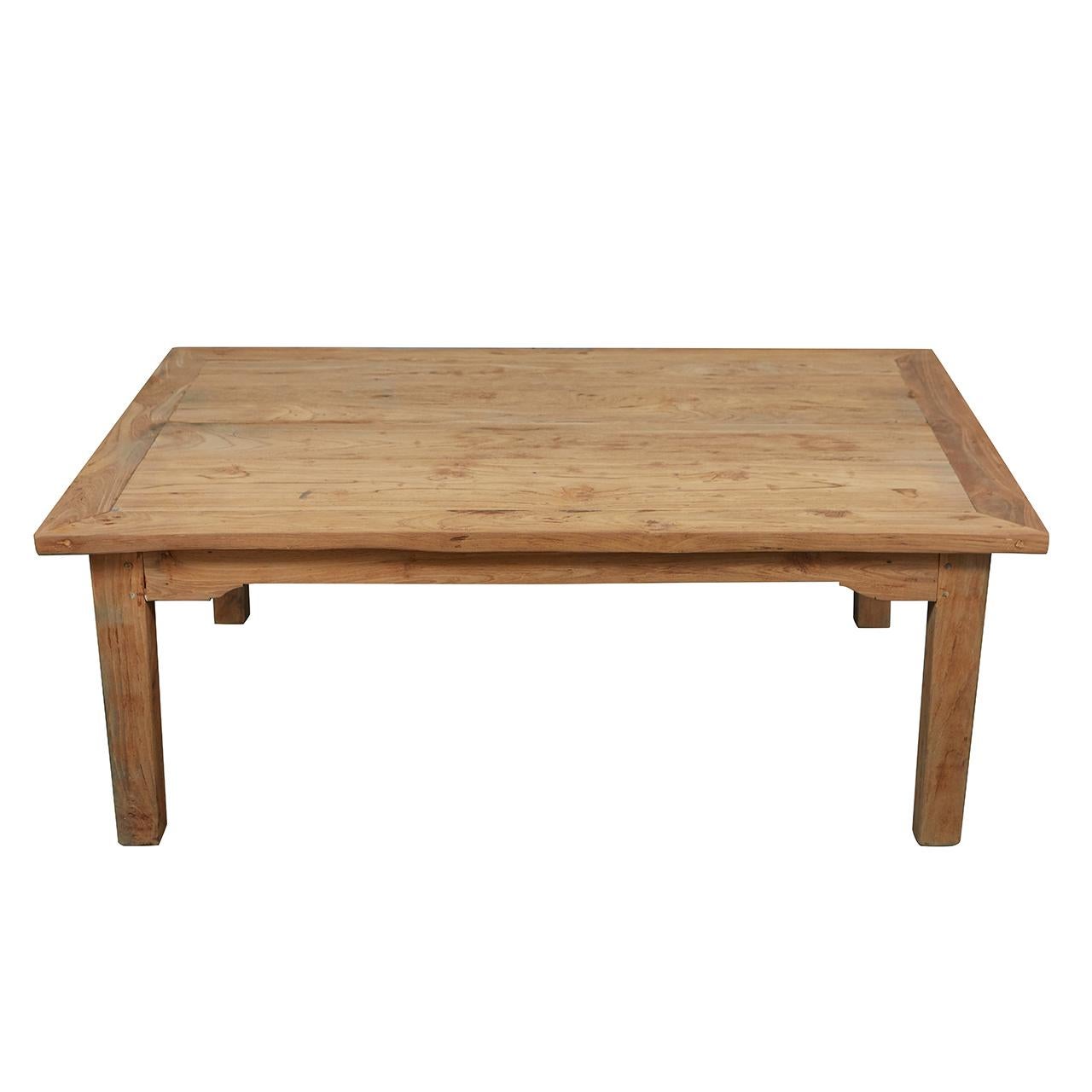 French Country Pine Table into Coffee Table For Sale