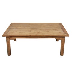 Antique French Country Pine Table into Coffee Table