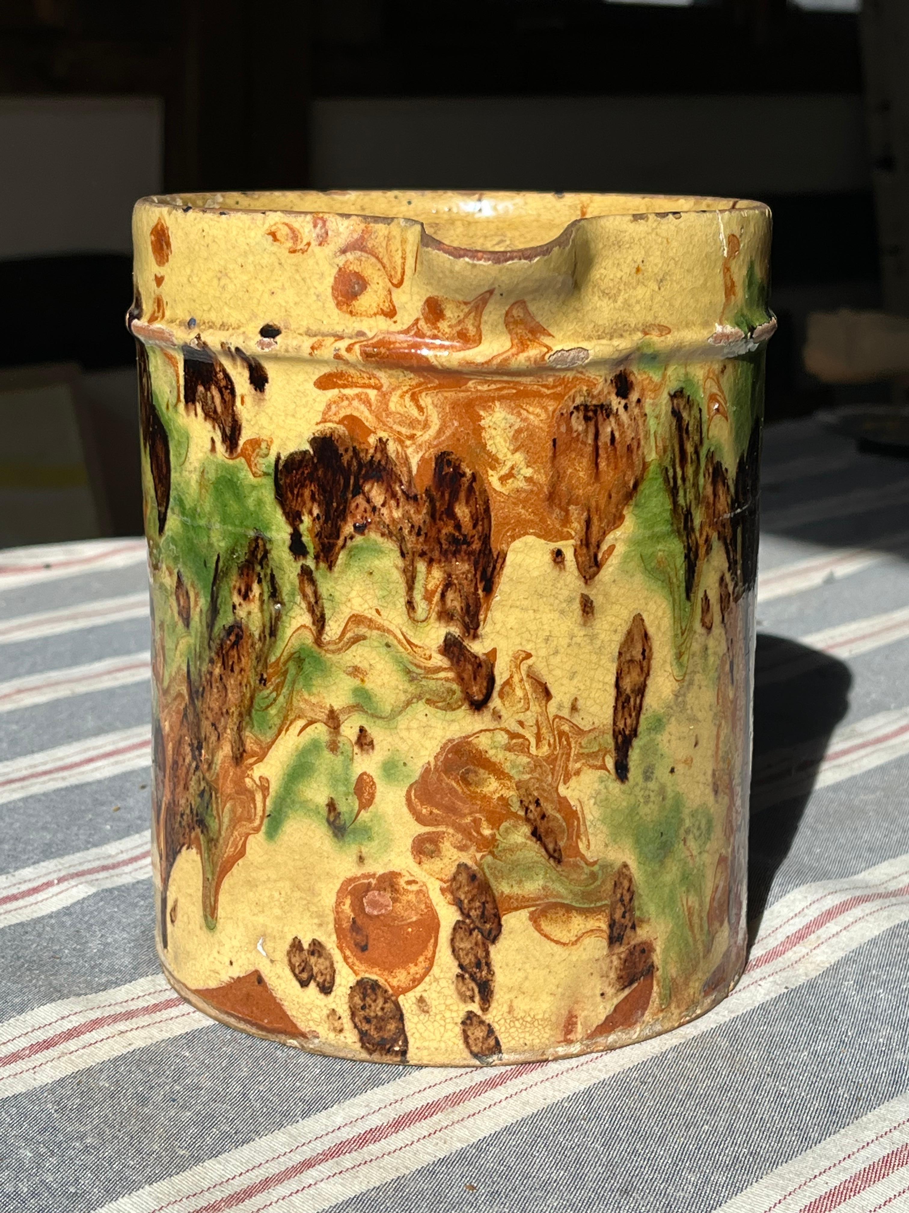 French Provincial French Country Pitcher, Jaspe